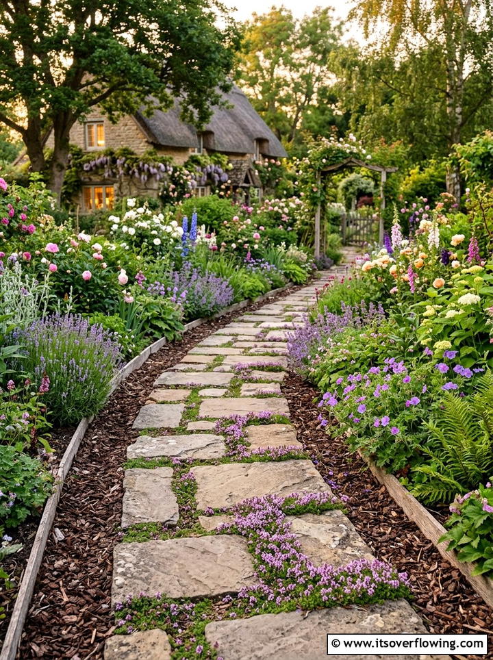 Stone Walkway - 25 small garden ideas with no lawn