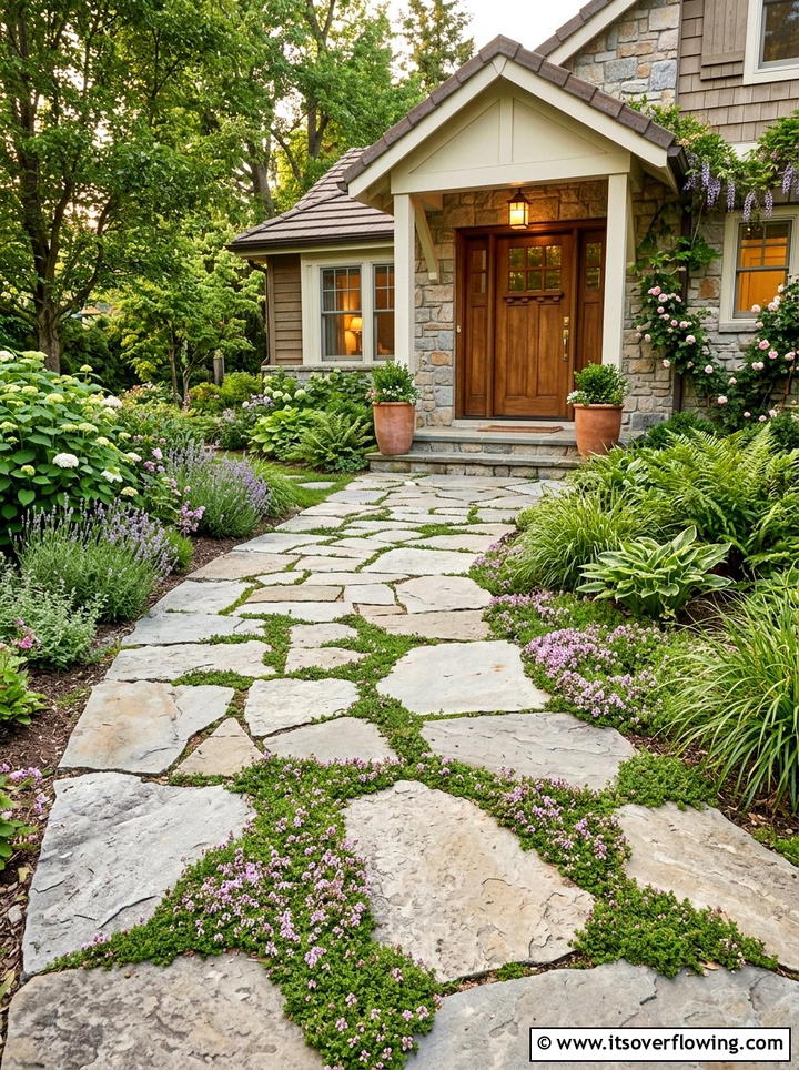 Stone Walkway To Entrance - 25 garden ideas for curb appeal