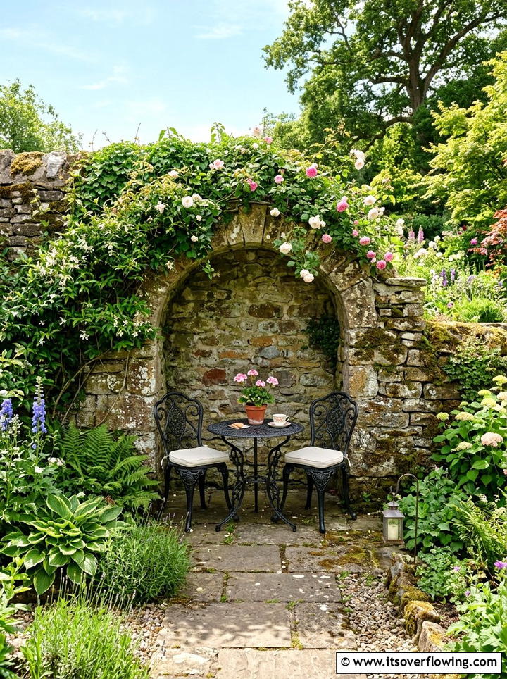 Stone Wall Garden Alcove - 25 garden design ideas for reading nooks