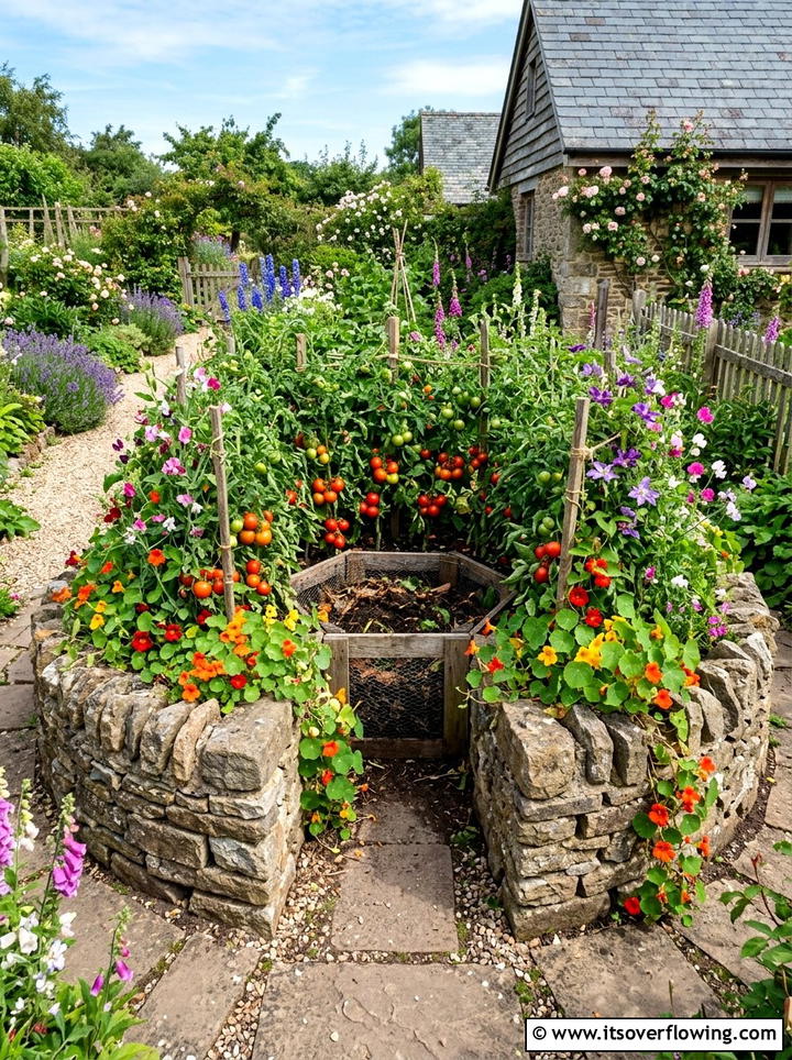 Stone Wall Keyhole Garden - 25 creative garden ideas with keyhole garden beds
