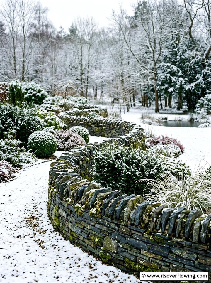 Stone Wall Landscaping - 25 garden ideas for winter