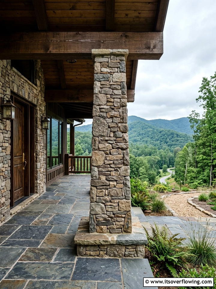 Stone Wrapped Column Front Porch - 25 front porch ideas with columns