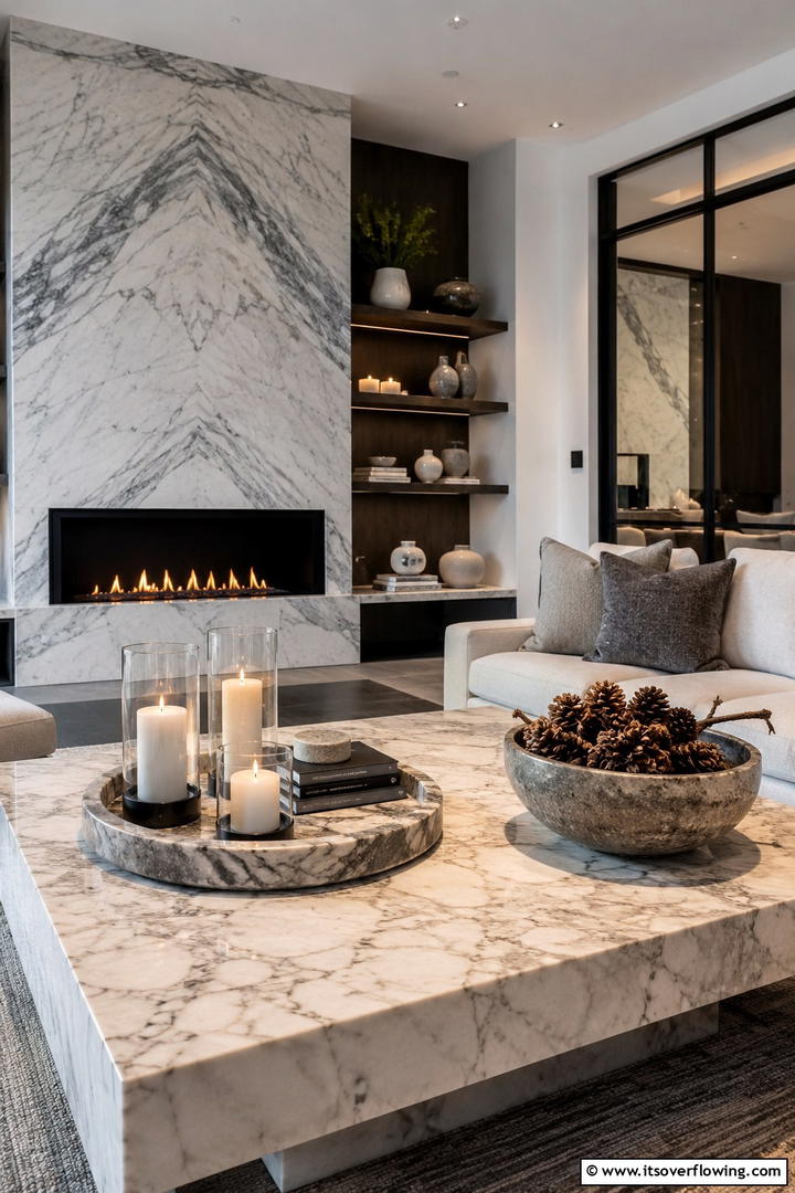 Stone and Marble Elements - 50 Fall Decor Trends 2025 to Inspire Seasonal Style