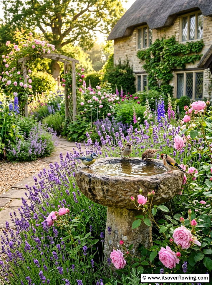 Stone bird bath bowl - 25 garden decor ideas with water bowls