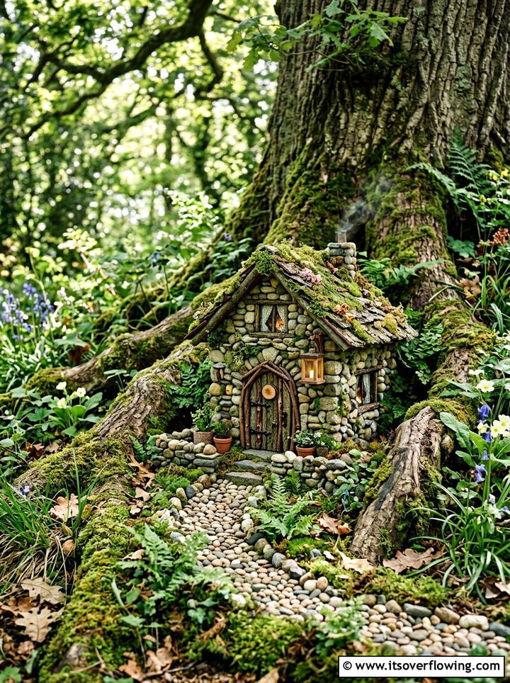 Stone fairy house - 25 upcycled garden ideas with stones