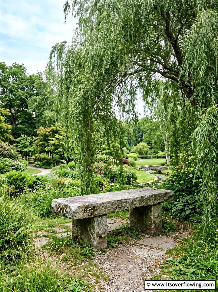 Stone garden bench - 25 upcycled garden ideas with stones