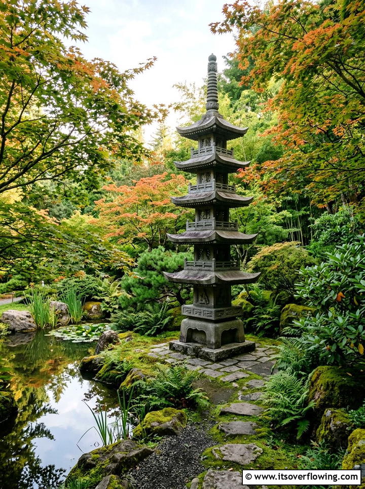 Stone garden pagoda - 25 backyard decorating ideas with garden art