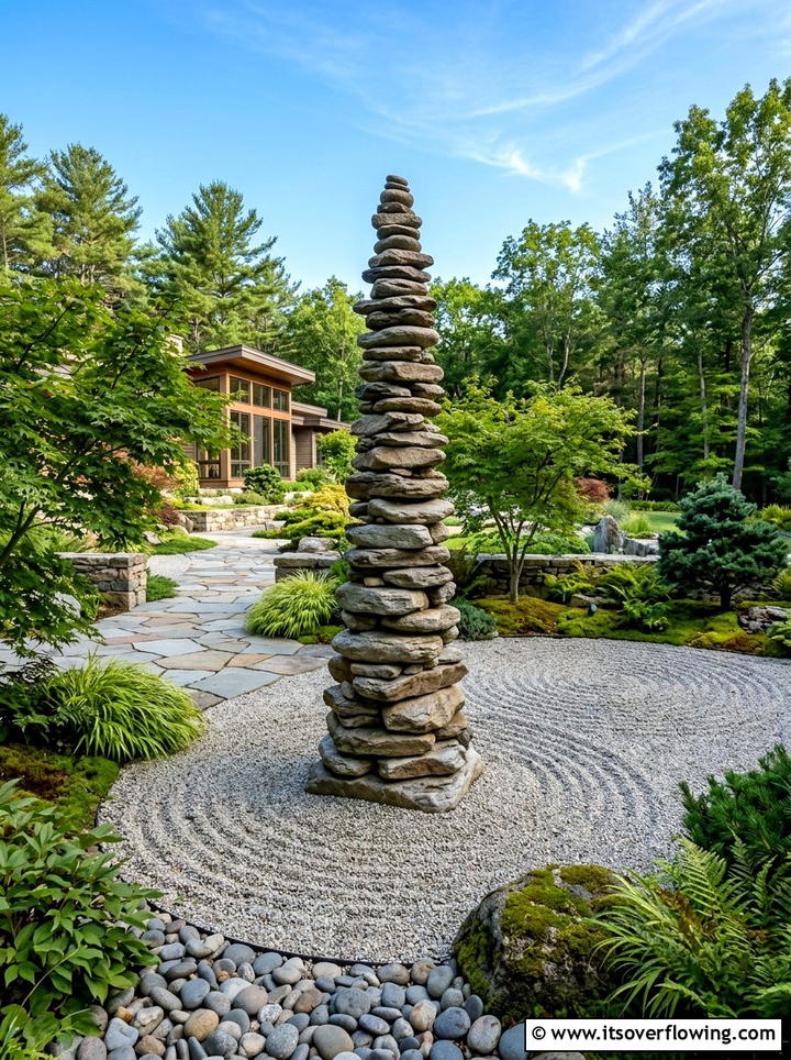 Stone garden sculpture - 25 upcycled garden ideas with stones