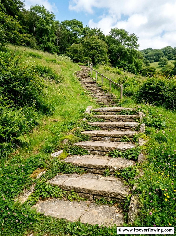 Stone garden stairs - 25 garden ideas with rocks