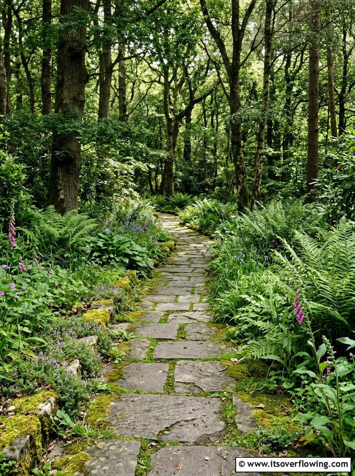 Stone path - 25 creative garden ideas for rural homes