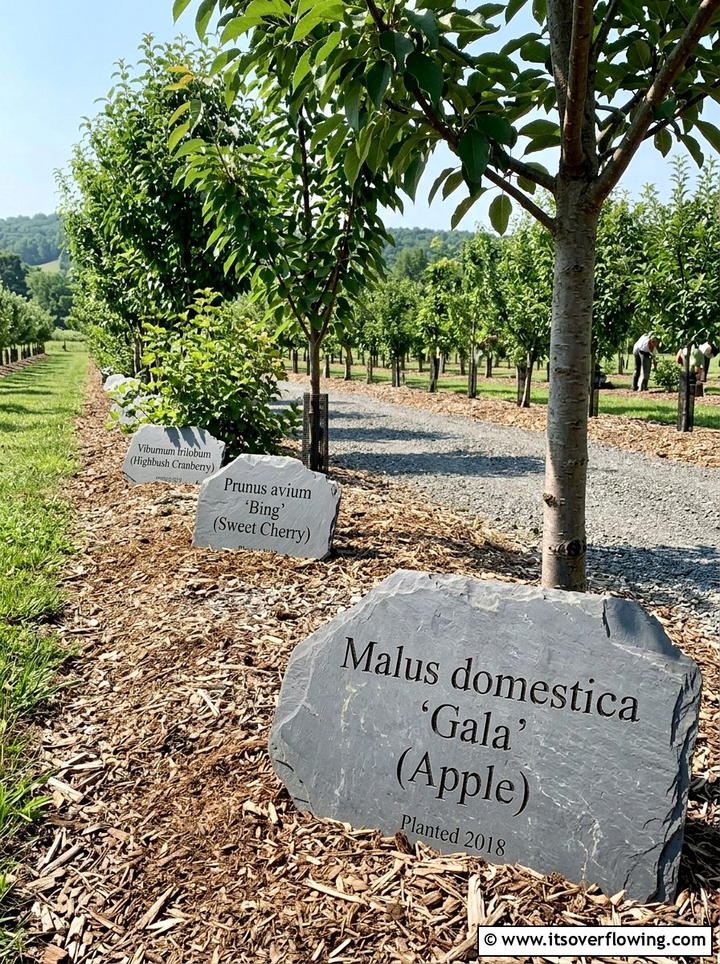 Stone plant labels - 25 upcycled garden ideas with stones