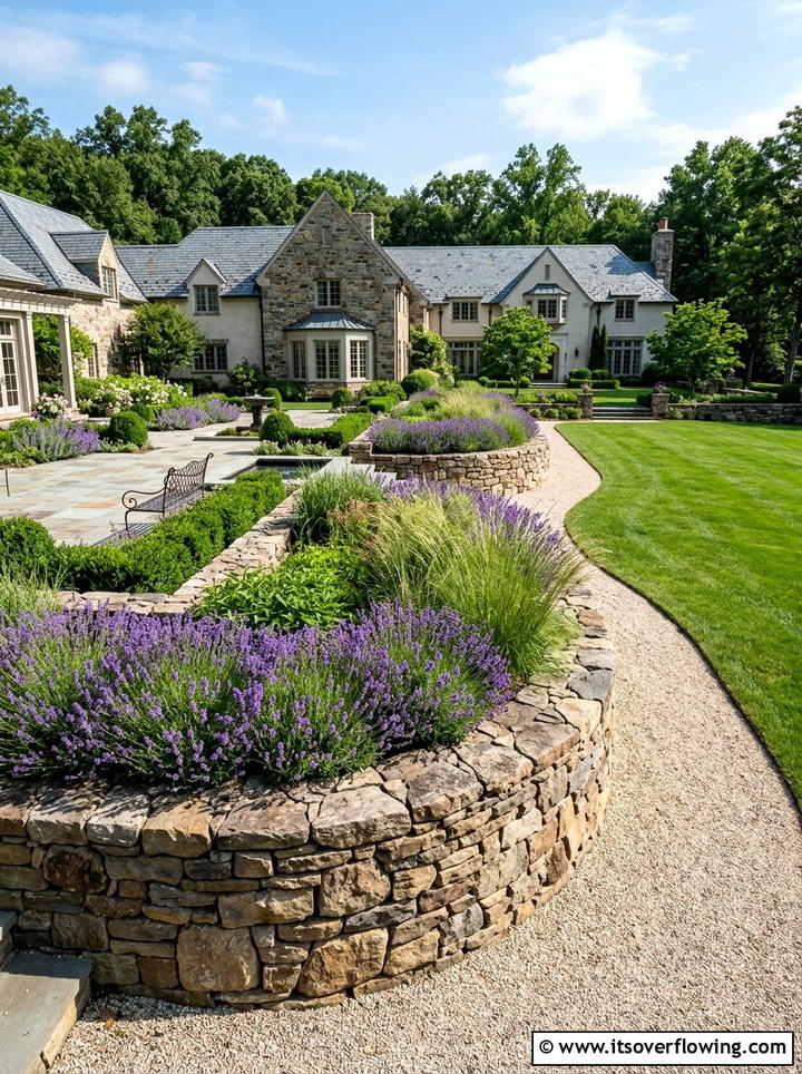 Stone raised garden beds - 25 backyard ideas with raised beds