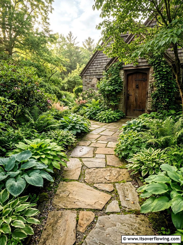 Stone walkway path - 25 garden ideas for traditional homes