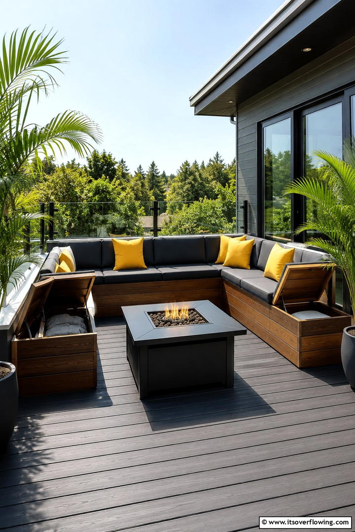 Storage Benches with Seating - 30 Practical Outdoor Storage Ideas for a Tidy Yard