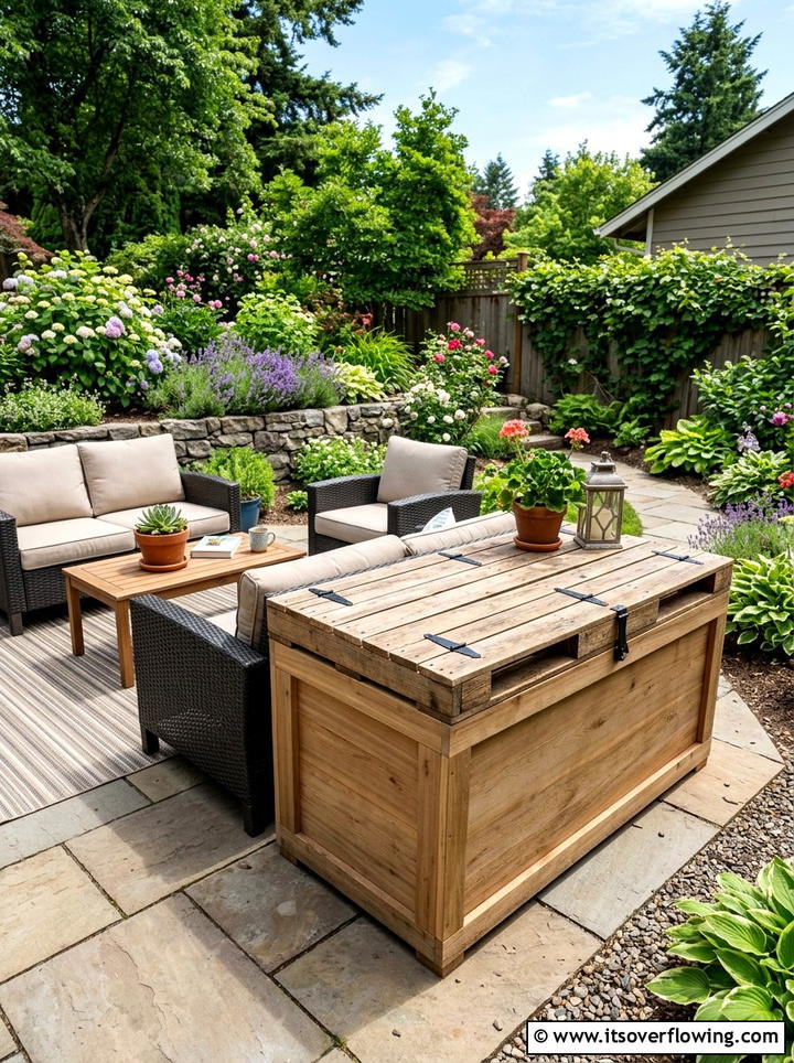 Storage Deck Box - 25 garden decor ideas with pallet projects