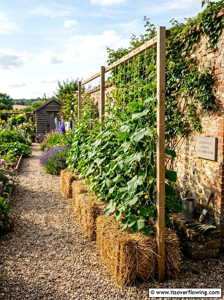 Straw Bale Garden - 25 cheap garden ideas with composting