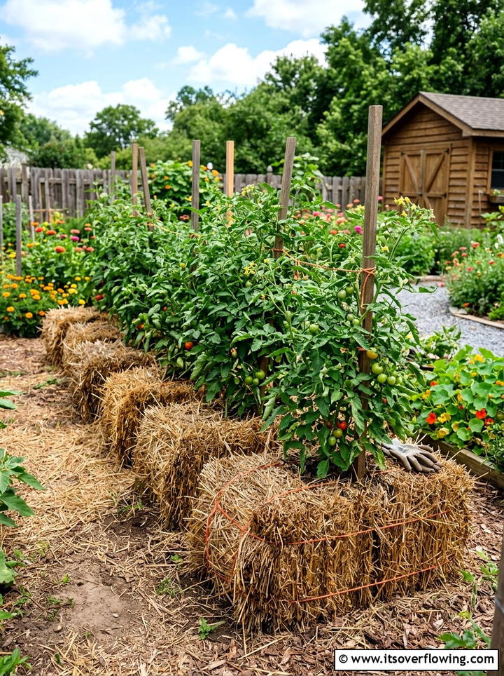 Straw bale garden bed - 25 garden design ideas with raised beds