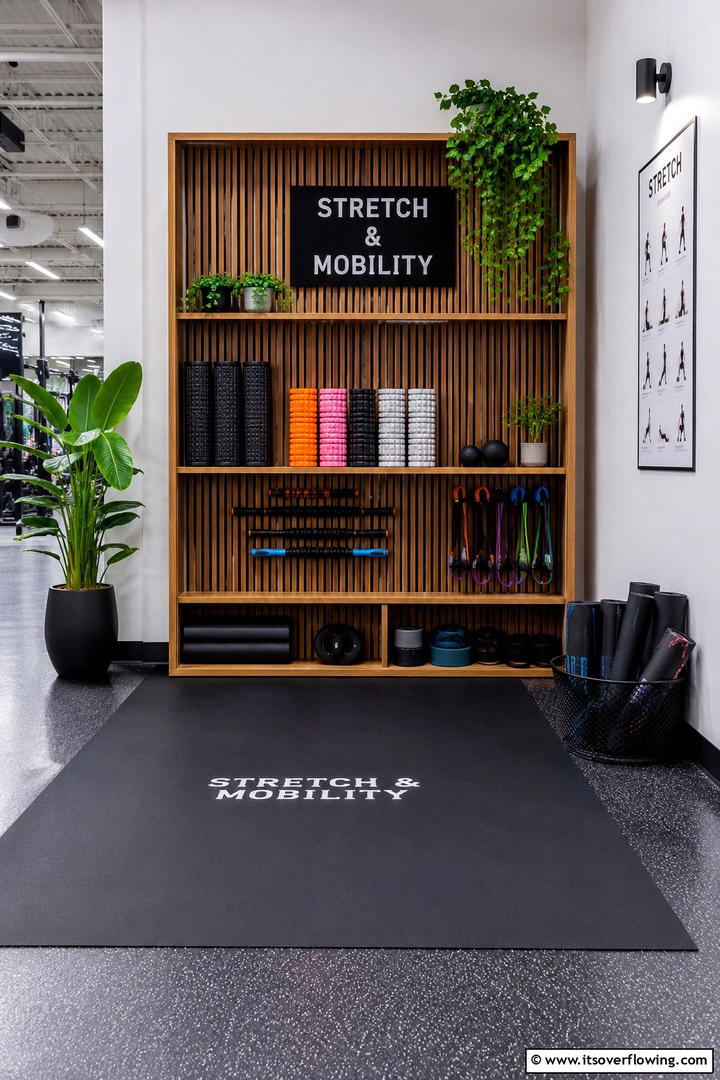 Stretch and Mobility Zone - 30 Small Home Gym Ideas for Compact Fitness Spaces