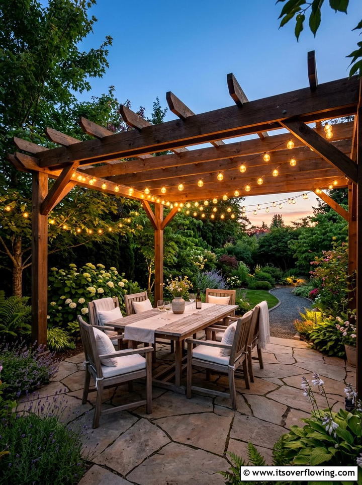String Light Ambiance - 25 garden ideas for small spaces