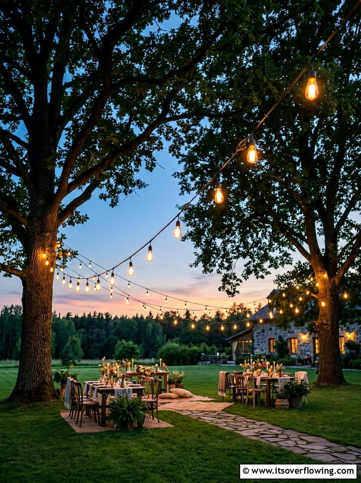 String Lighting - 25 backyard ideas