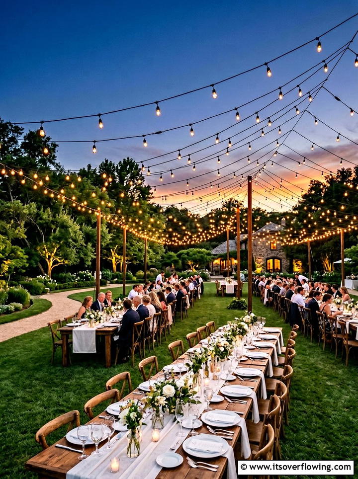 String Lights - 25 garden decor ideas for weddings