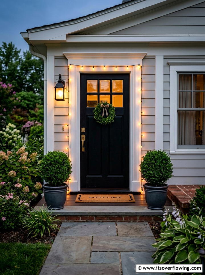 String Lights Around Front Door Frame - 25 front porch ideas with string lights