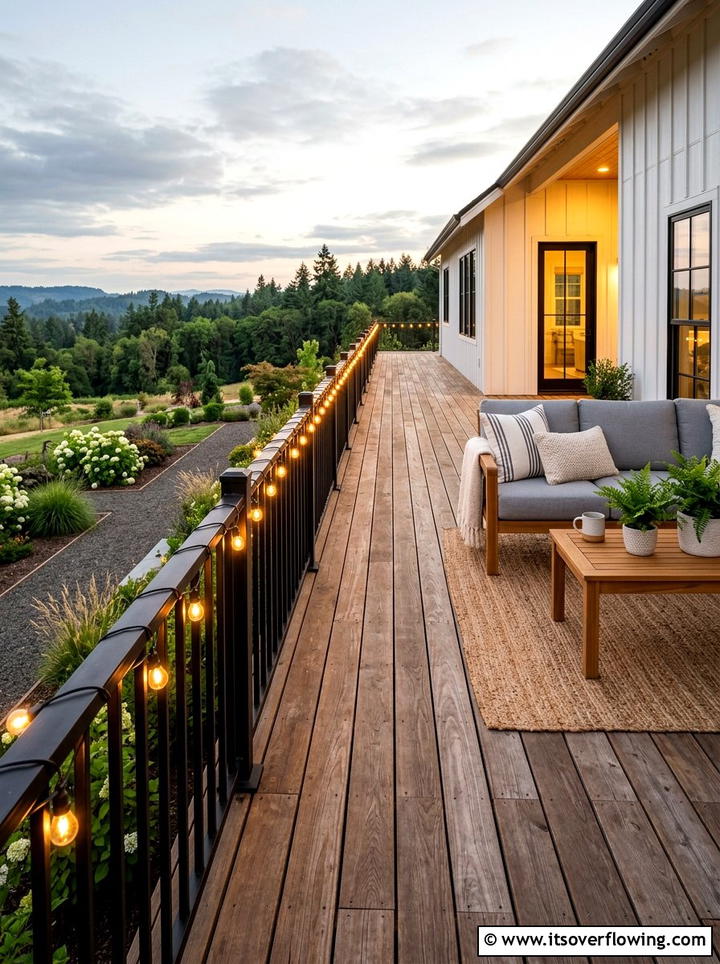 String Lights Around Porch Railing - 25 front porch ideas with string lights