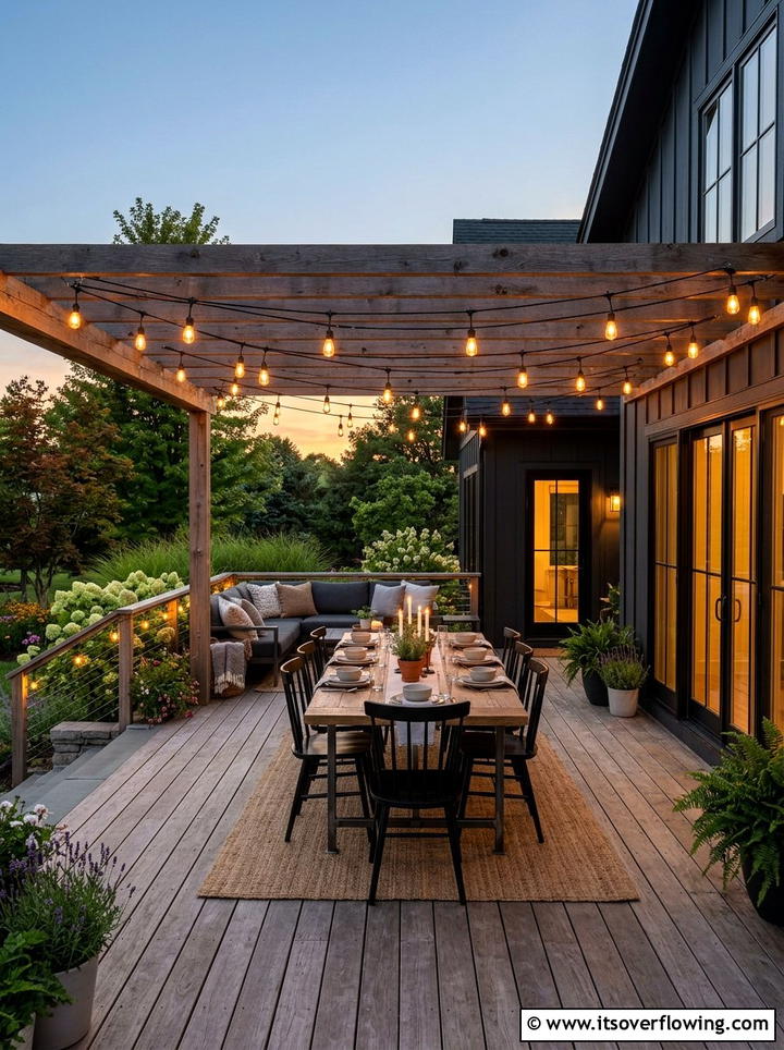 String Lights For Patio - 25 cheap garden ideas