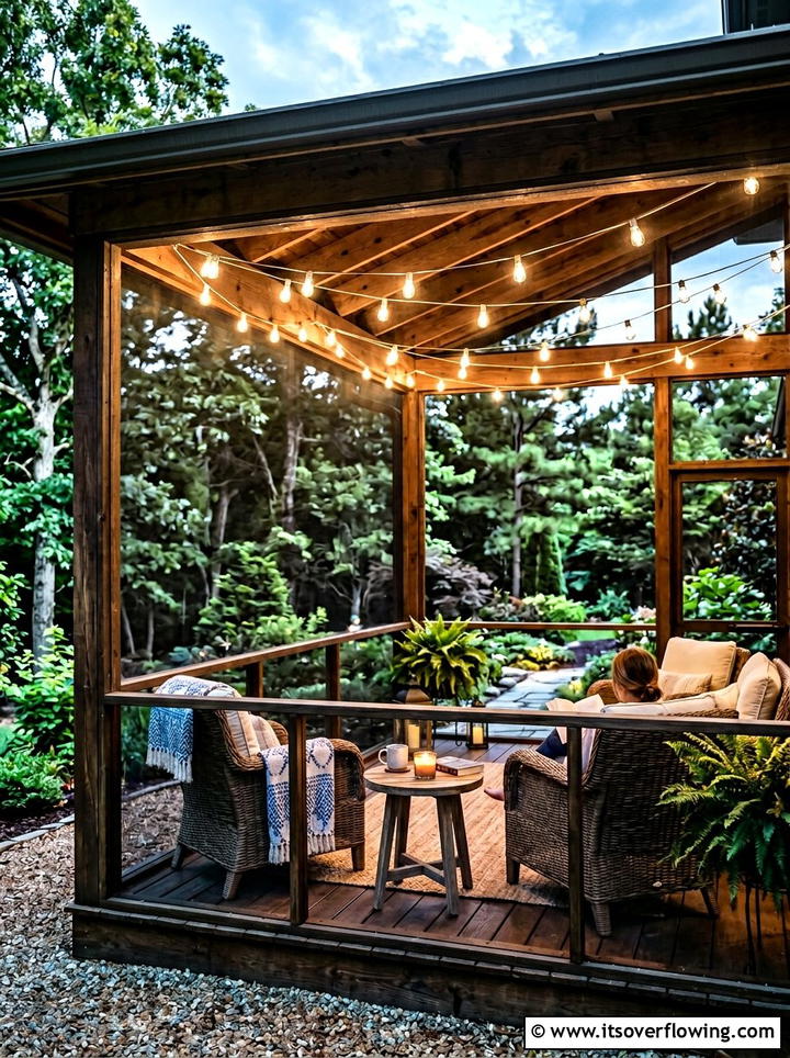 String Lights For Screened In Porch - 25 front porch ideas with string lights