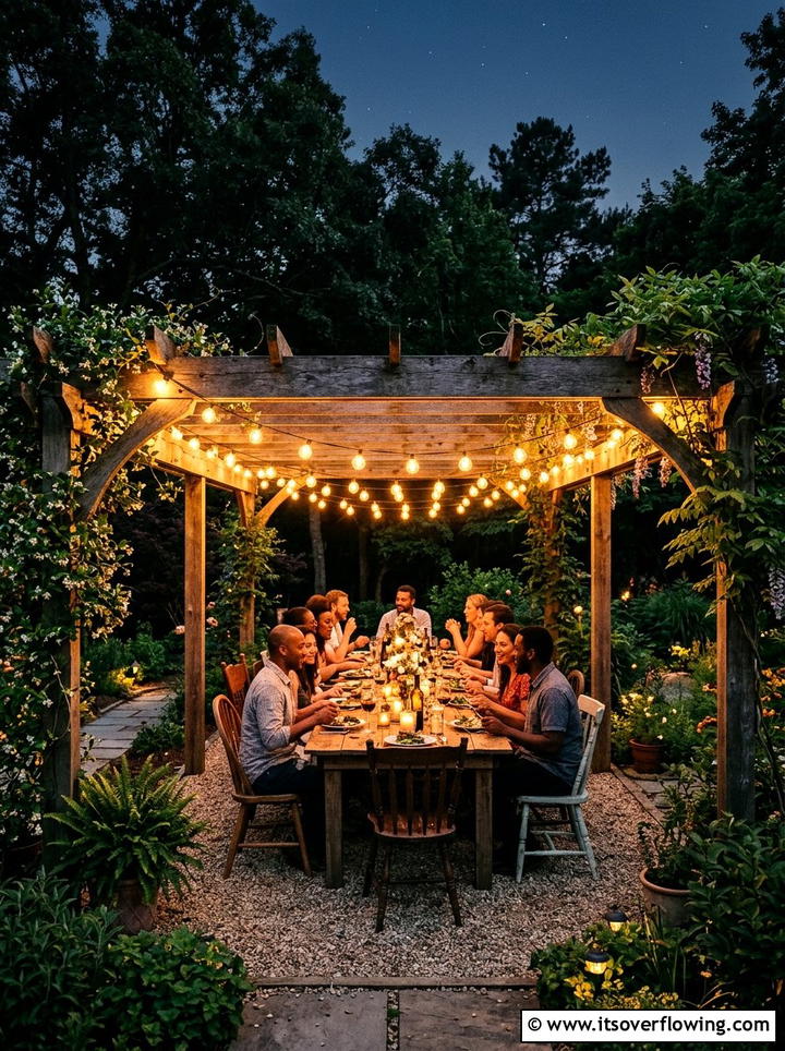 String Lights Setup - 25 backyard ideas with boho style