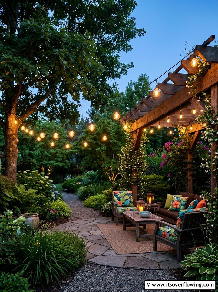 String lights for backyard - 25 backyard decorating ideas with tropical accents