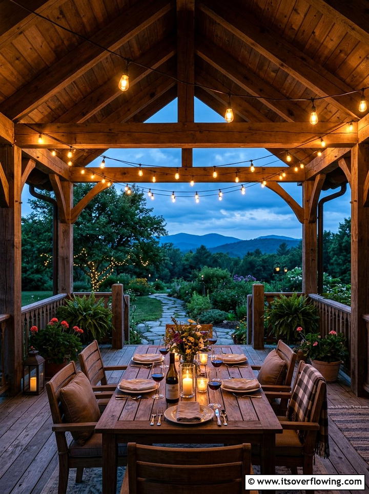String lights on porch - 25 front porch decor ideas for summer