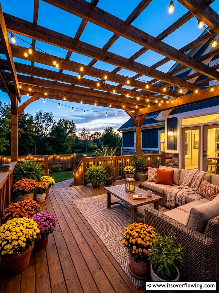 String lights patio - 25 backyard ideas for fall gatherings