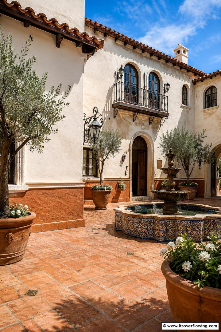 Stucco Wainscoting for Mediterranean Flair - 25 Exterior Wainscoting Ideas to Enhance Your Home’s Curb Appeal