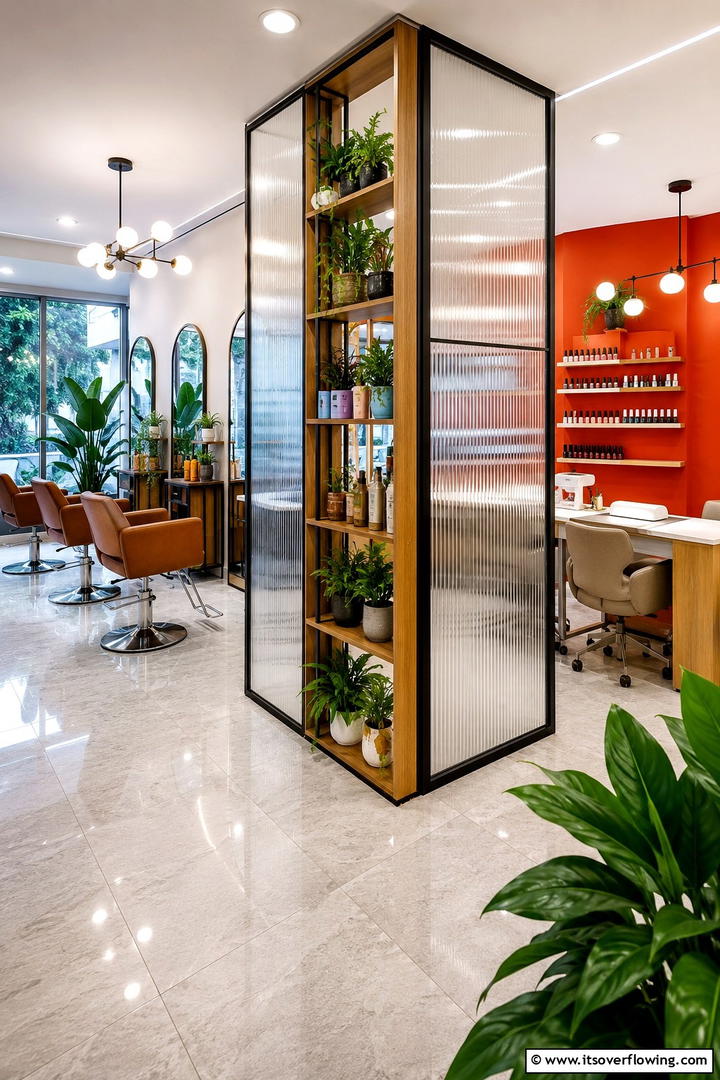 Stylish Lighting Fixtures - 30 Small Salon Interior Design Ideas for Compact Beauty Spaces