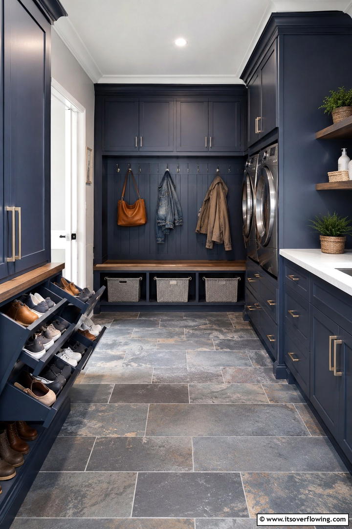 Stylish Shoe Storage Ideas - 30 Mudroom Laundry Room Combo Ideas for Efficient Spaces
