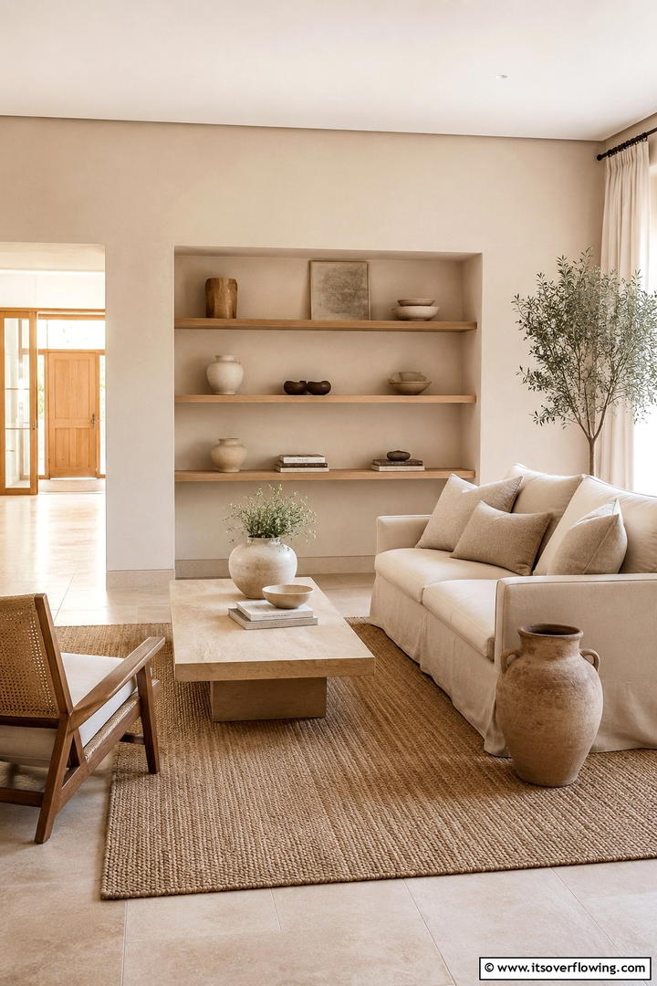 Subdued Sand Home Sanctuary - 30 Pastel Colour Home Design Ideas for a Serene Ambiance