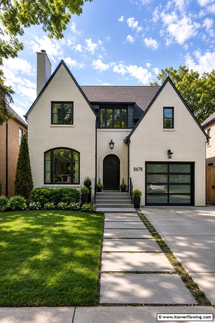 Subtle Modern Upgrades - 30 Modern Tudor Exterior Ideas for Timeless Curb Appeal