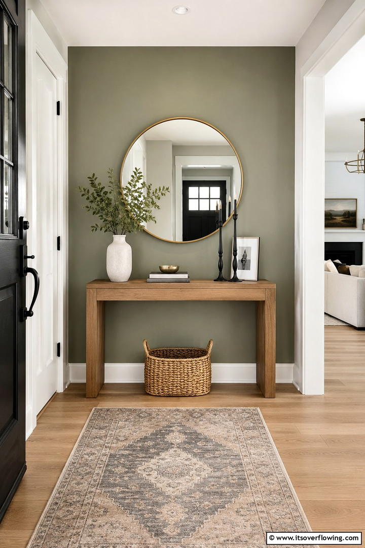 Subtle Sage Entryway - 30 Pastel Colour Home Design Ideas for a Serene Ambiance