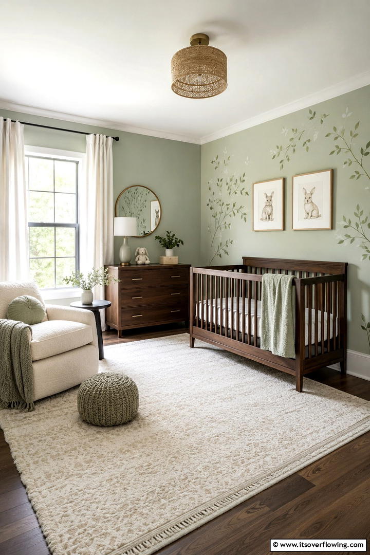 Subtle Sage Green - 30 Soothing Nursery Color Ideas for a Calming Atmosphere