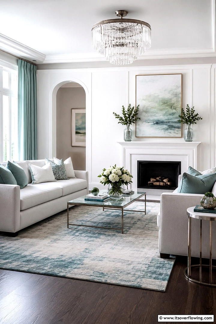 Subtle Teal Nuance - 30 Teal Living Room Ideas for Bold & Serene Interior Spaces