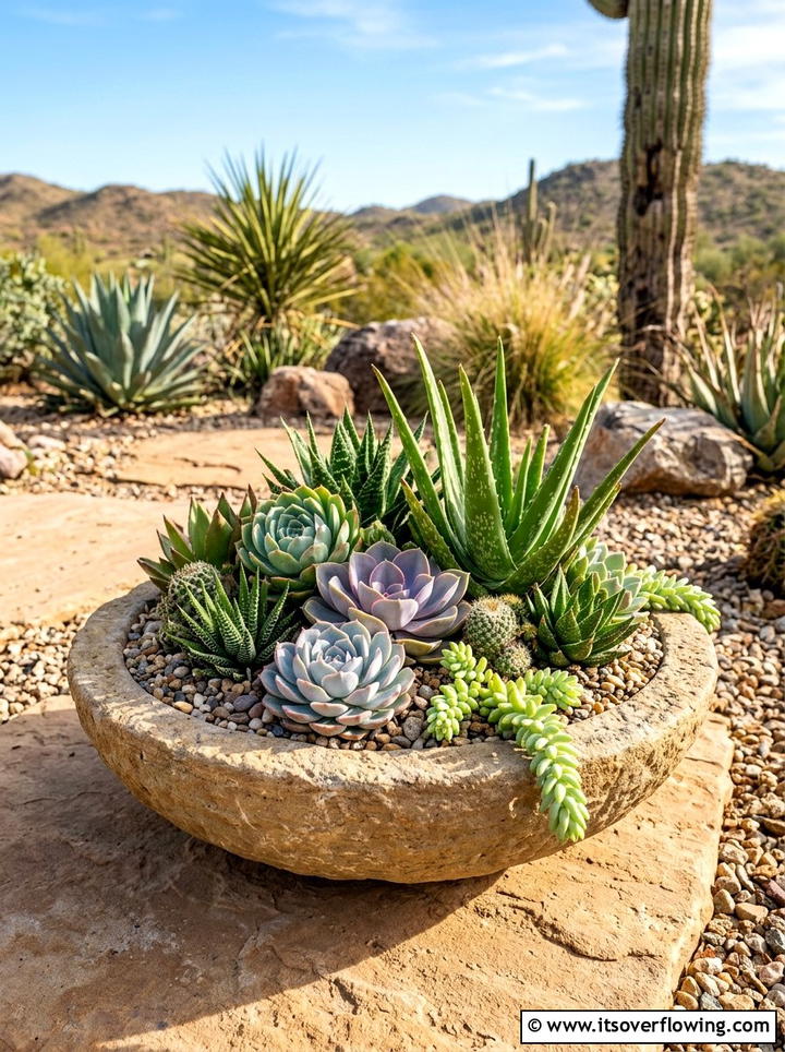 Succulent Container Garden - 25 garden ideas for balconies