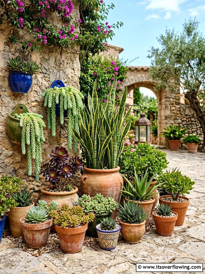 Succulent Container Garden - 25 backyard ideas with succulents