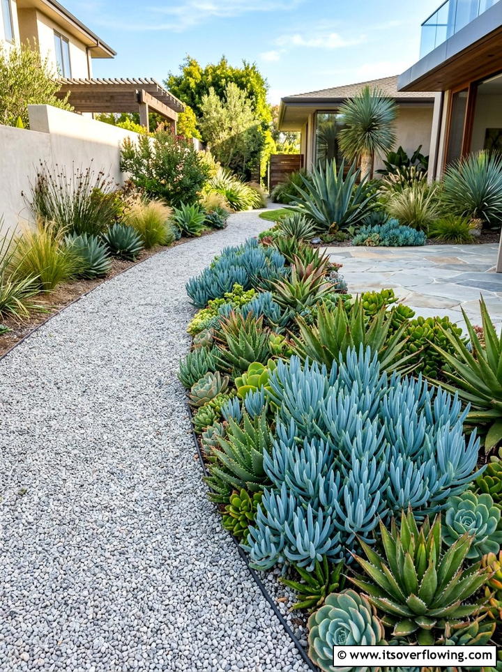 Succulent Edging - 25 backyard ideas with succulents