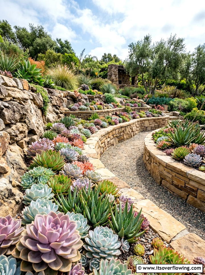 Succulent Garden - 25 backyard ideas with desert landscape