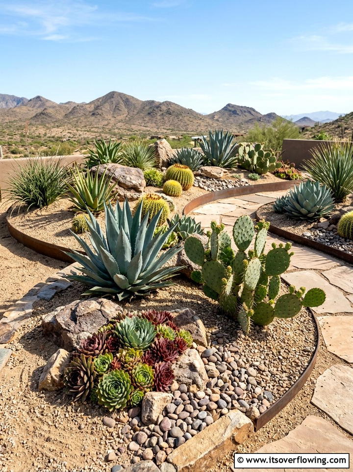 Succulent Garden - 25 cheap garden ideas with perennials