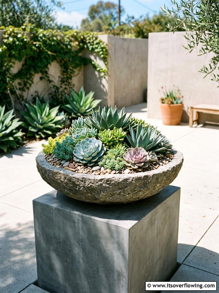 Succulent Garden Arrangement - 25 garden ideas for spring