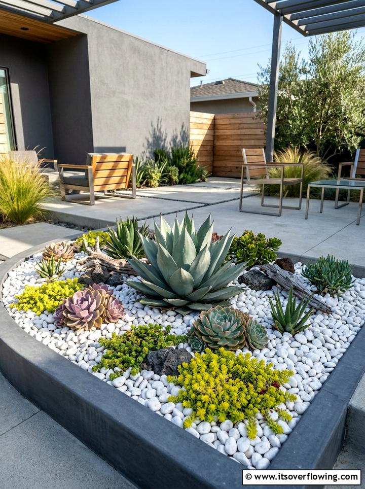 Succulent Garden Arrangement - 25 garden ideas low maintenance