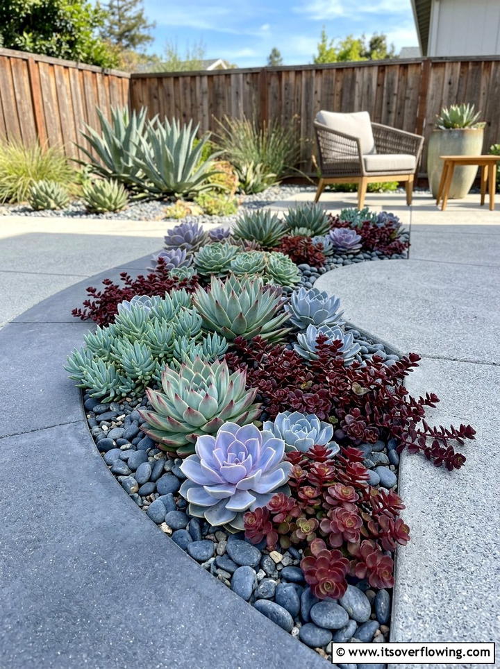 Succulent Garden Edge - 25 garden ideas with border plants