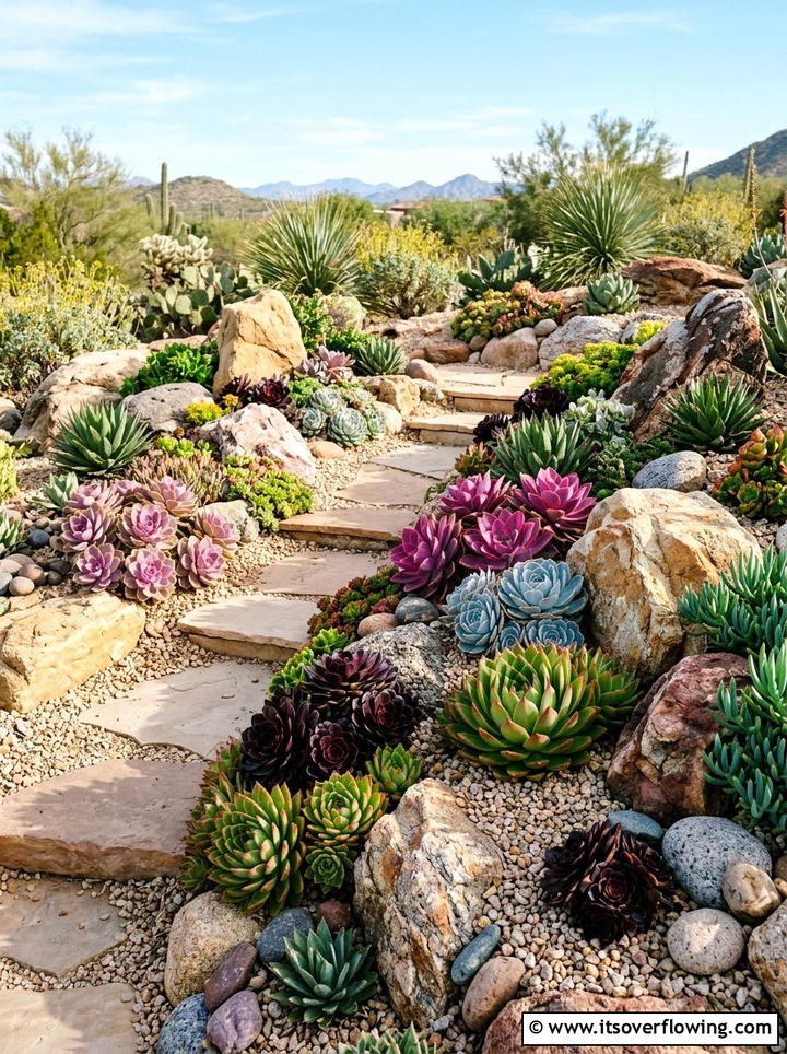 Succulent Rock Garden - 25 garden ideas with weekend projects